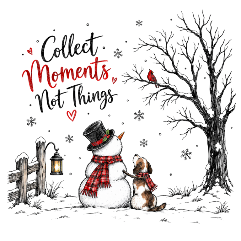 Collect Moments not Things Snwman, Dog Fence Lantern – GBH21270